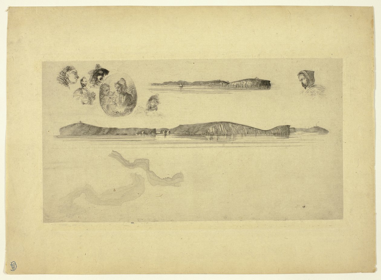Vázlatok a partfelmérő táblán alkotó: James Abbott McNeill Whistler
