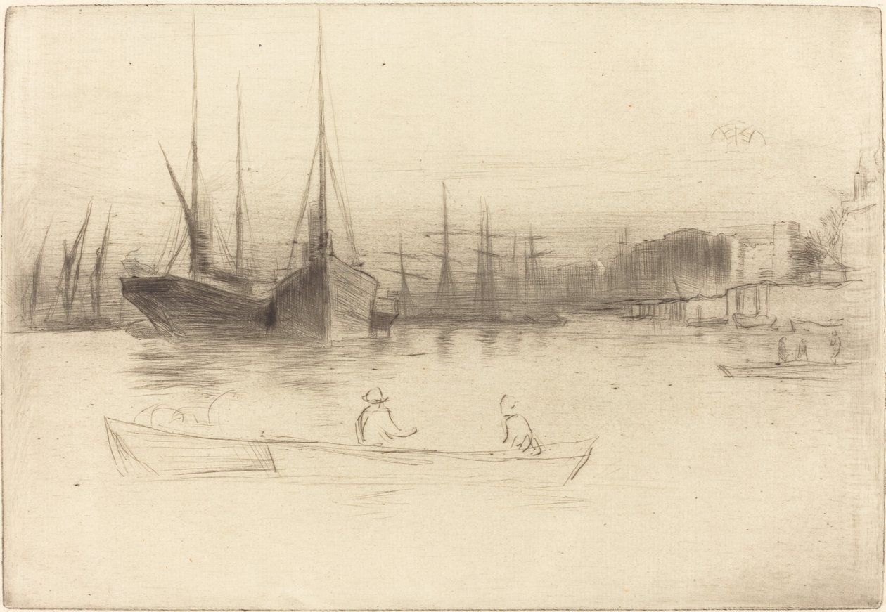 Gőzhajók a toronyról alkotó: James Abbott McNeill Whistler
