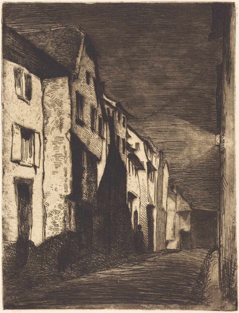 Utca Saverne-ben alkotó: James McNeill Whistler