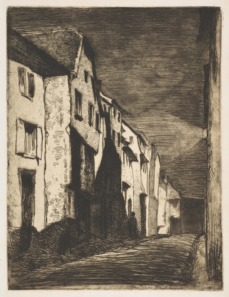 Utca Saverne-ben alkotó: James McNeill Whistler