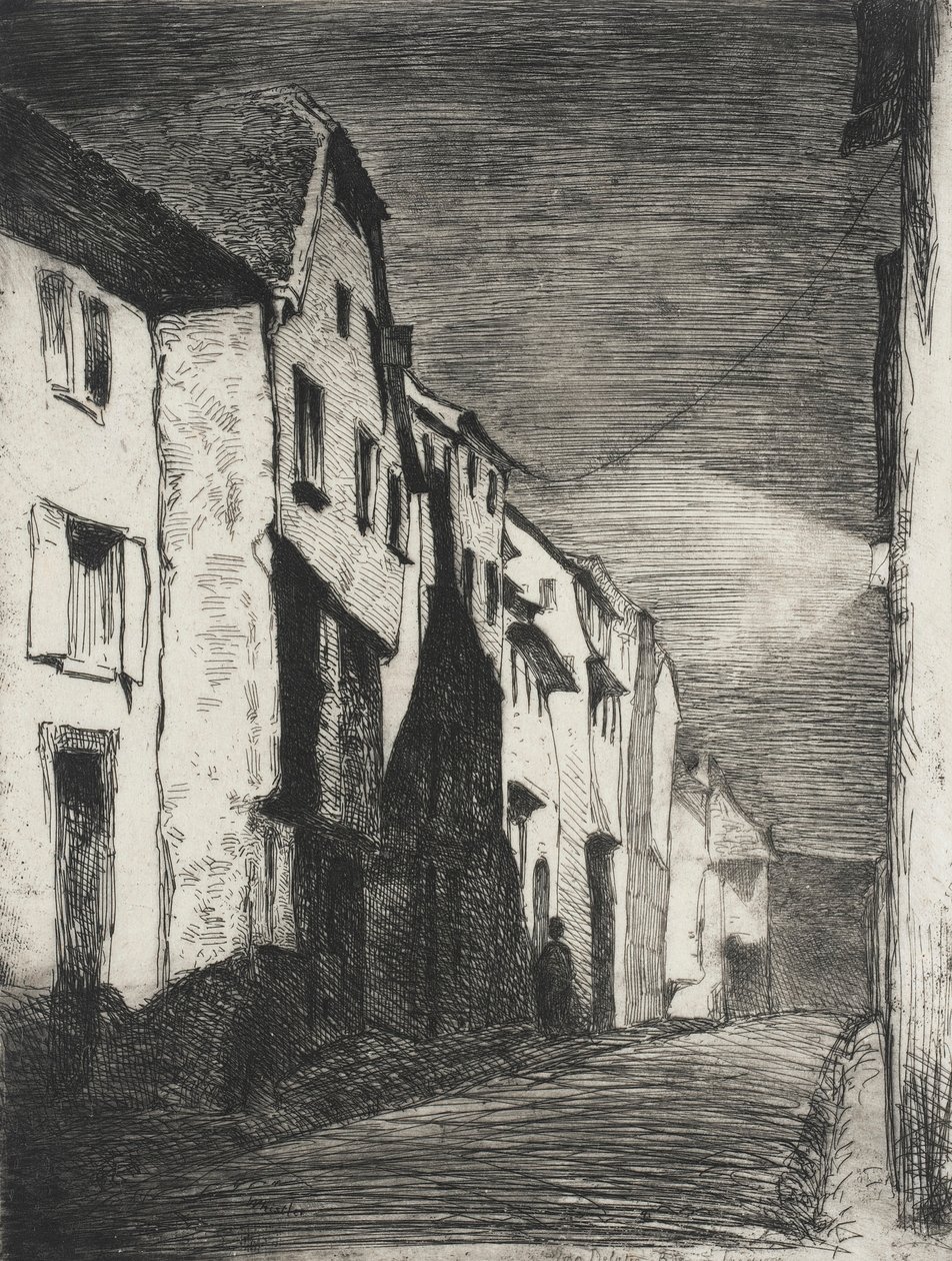 Utca Saverne-ban alkotó: James McNeill Whistler