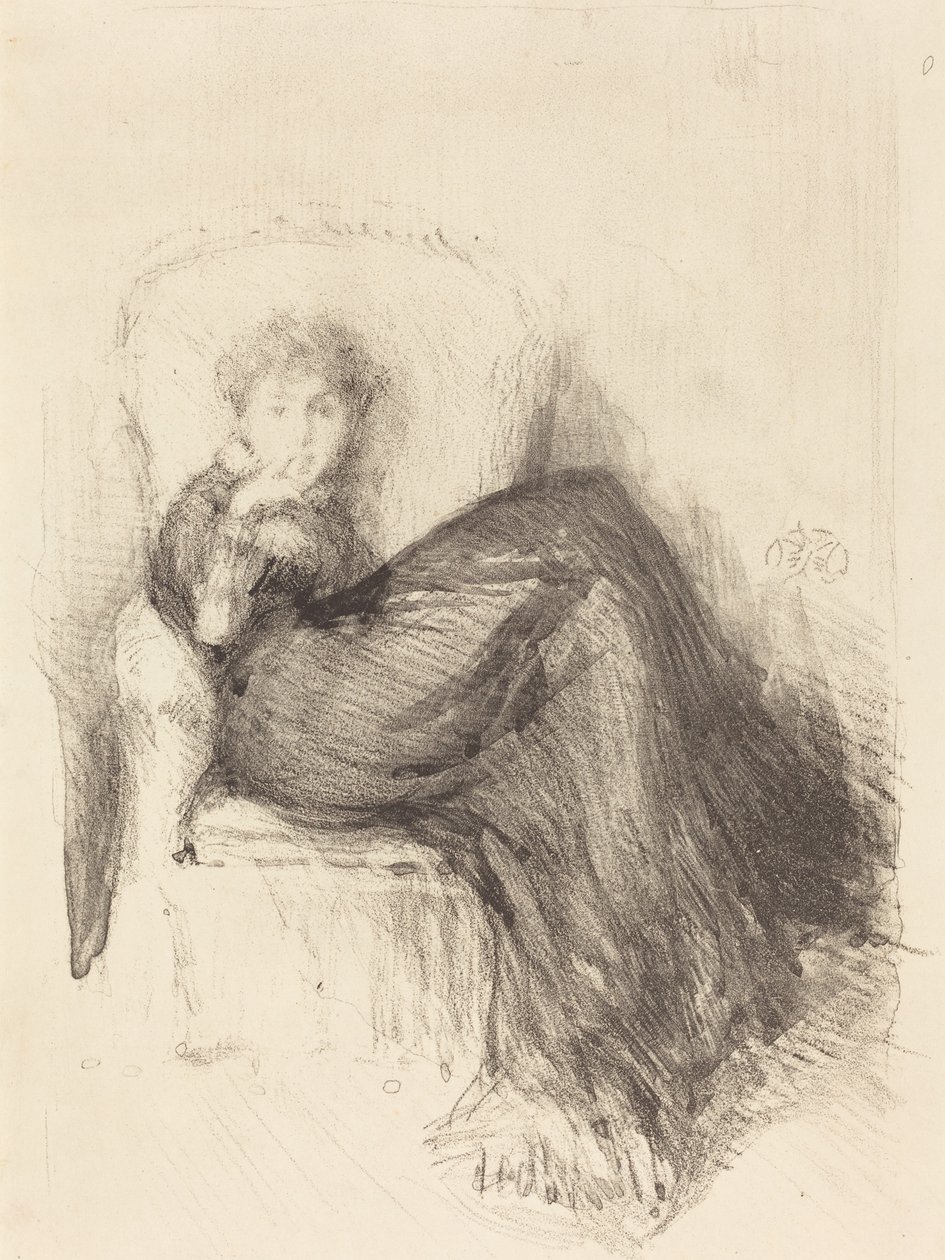 Tanulmány: Maude Seated alkotó: James Abbott McNeill Whistler