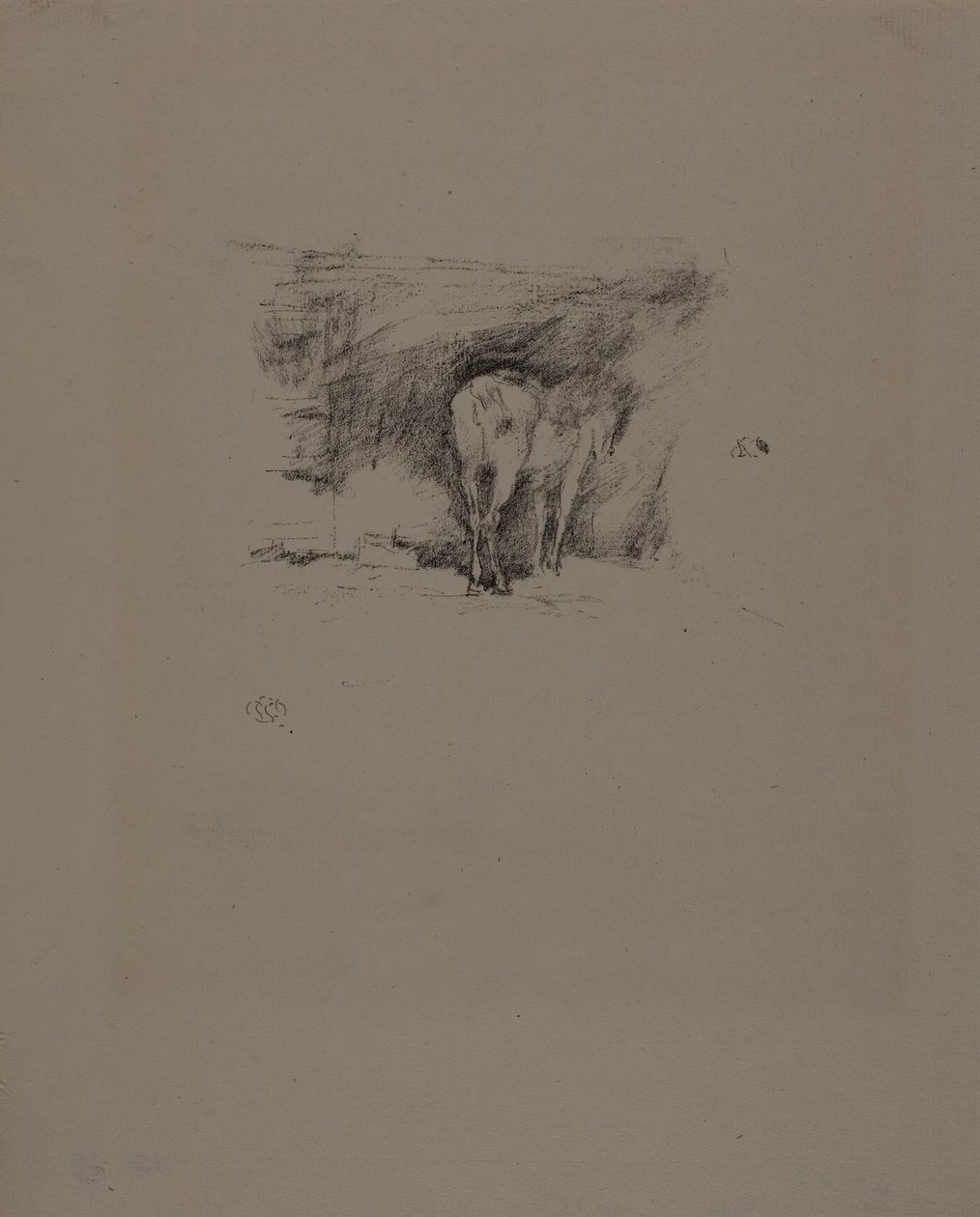 Egy ló tanulmányozása alkotó: James Abbott McNeill Whistler