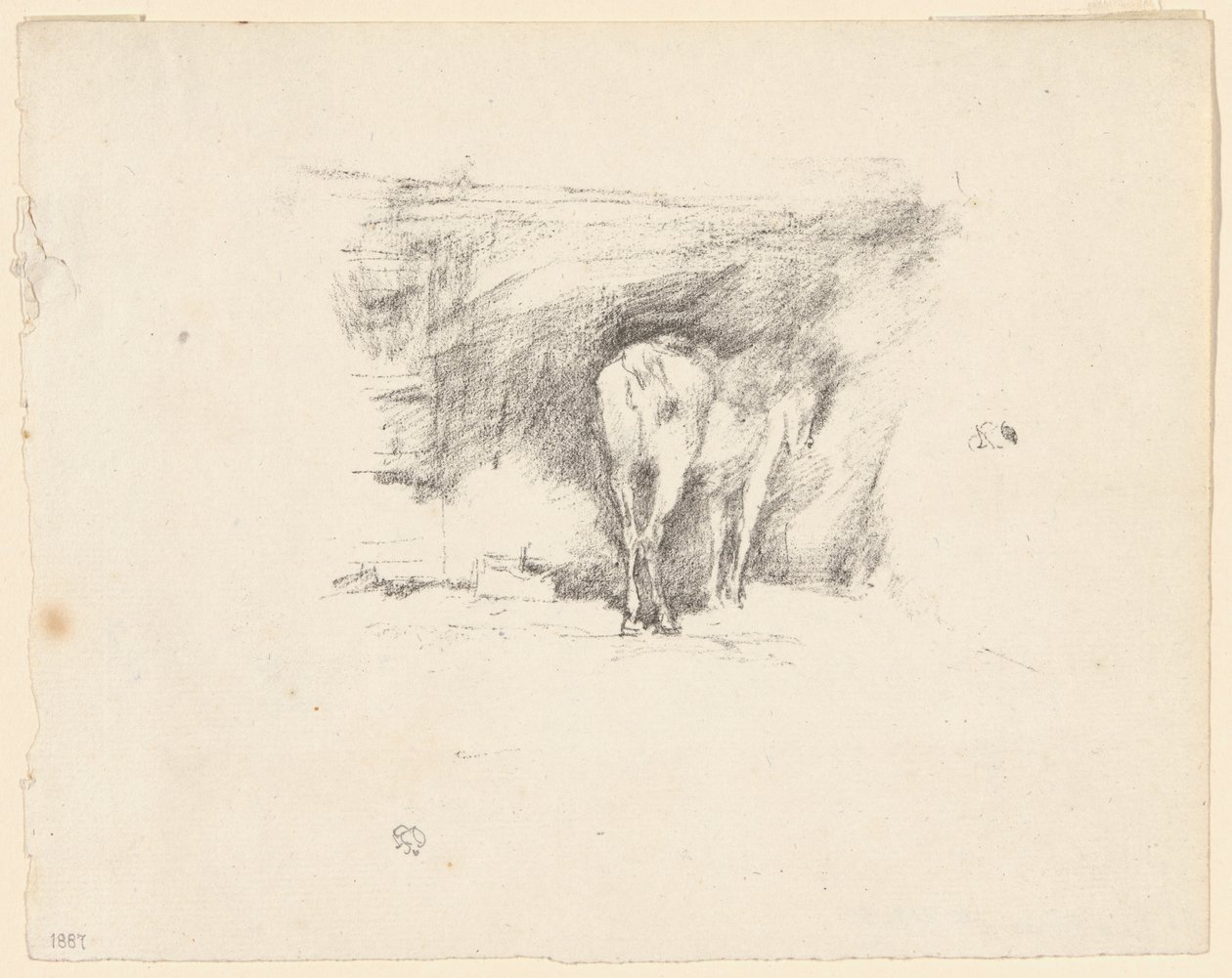 Egy ló tanulmányozása alkotó: James Abbott McNeill Whistler