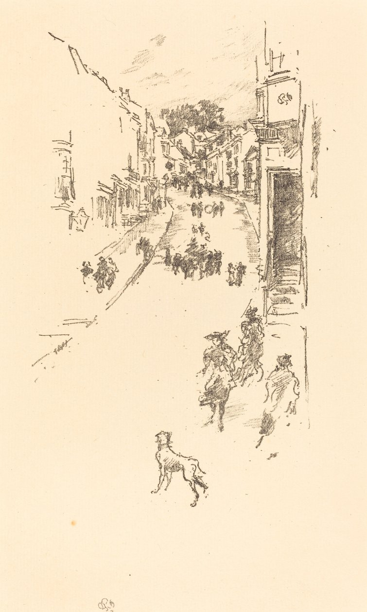 Vasárnap, Lyme Regis alkotó: James Abbott McNeill Whistler