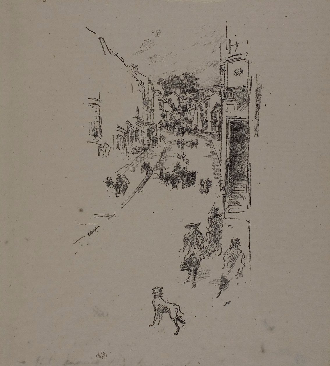 Vasárnap, Lyme Regis alkotó: James Abbott McNeill Whistler