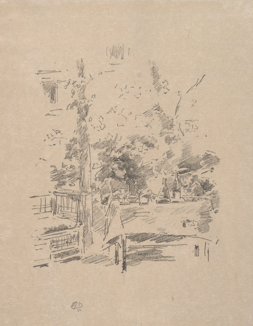 Kettesben a kertben alkotó: James McNeill Whistler
