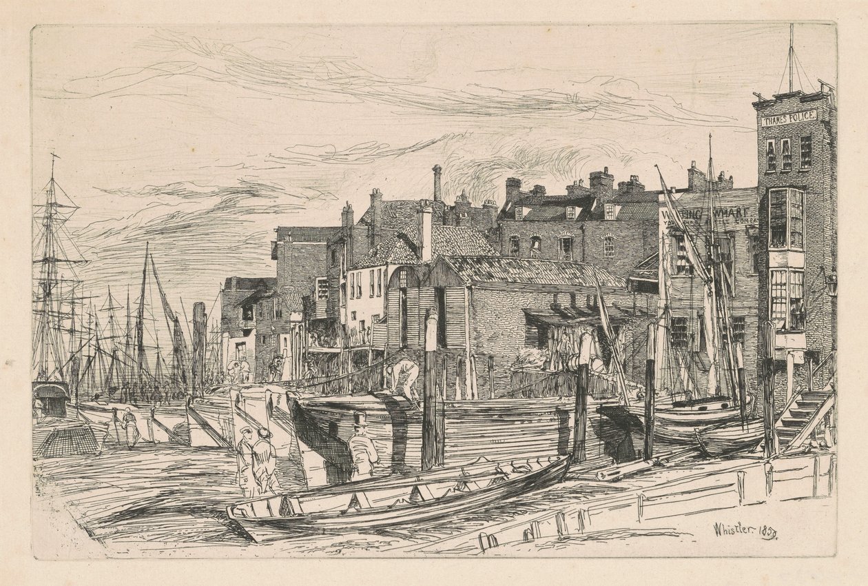 Temzei rendőrség alkotó: James Abbott McNeill Whistler