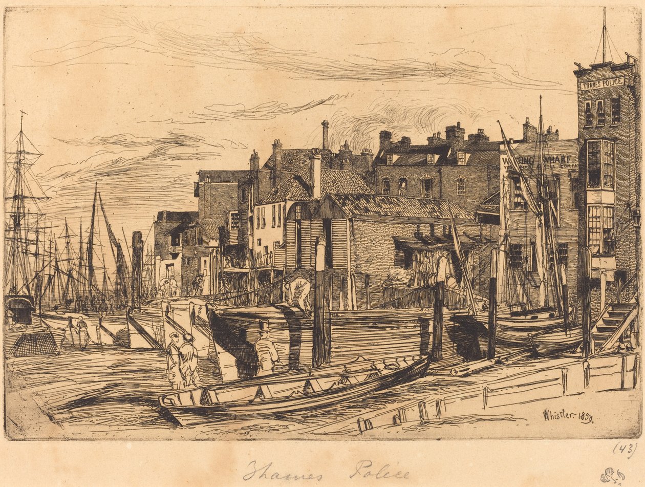Temzei rendőrség alkotó: James Abbott McNeill Whistler
