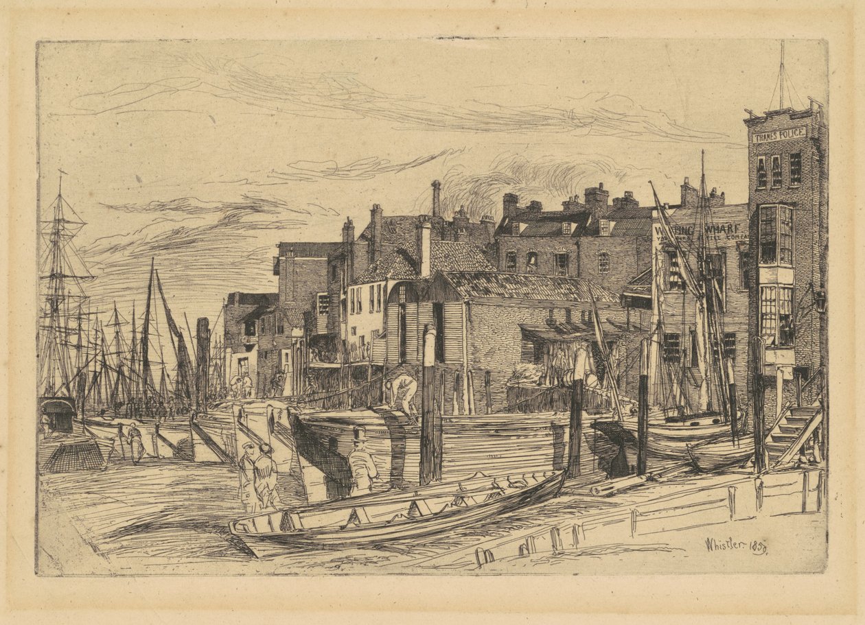 Temzei rendőrség alkotó: James Abbott McNeill Whistler