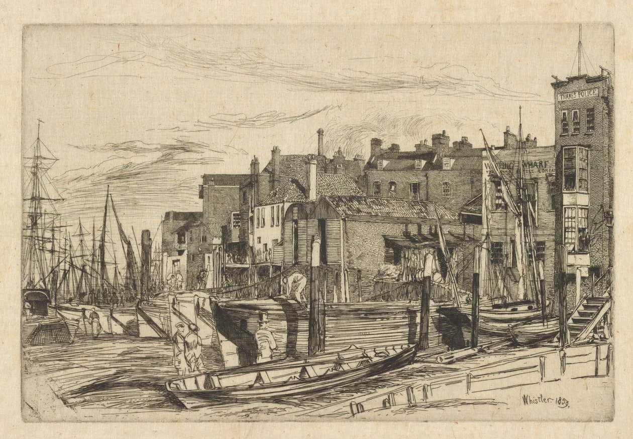 Temzei rendőrség alkotó: James Abbott McNeill Whistler