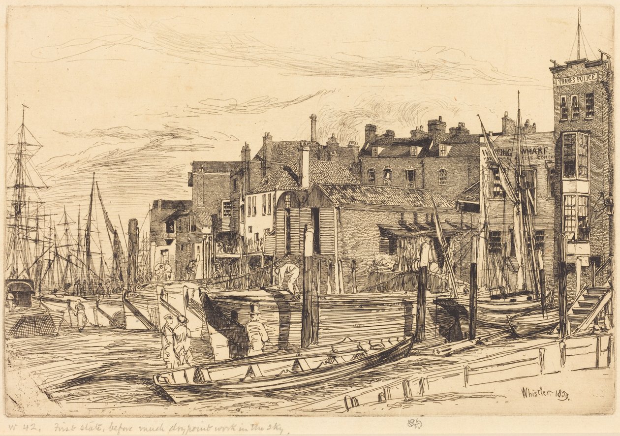 Thames-i Rendőrség alkotó: James McNeill Whistler