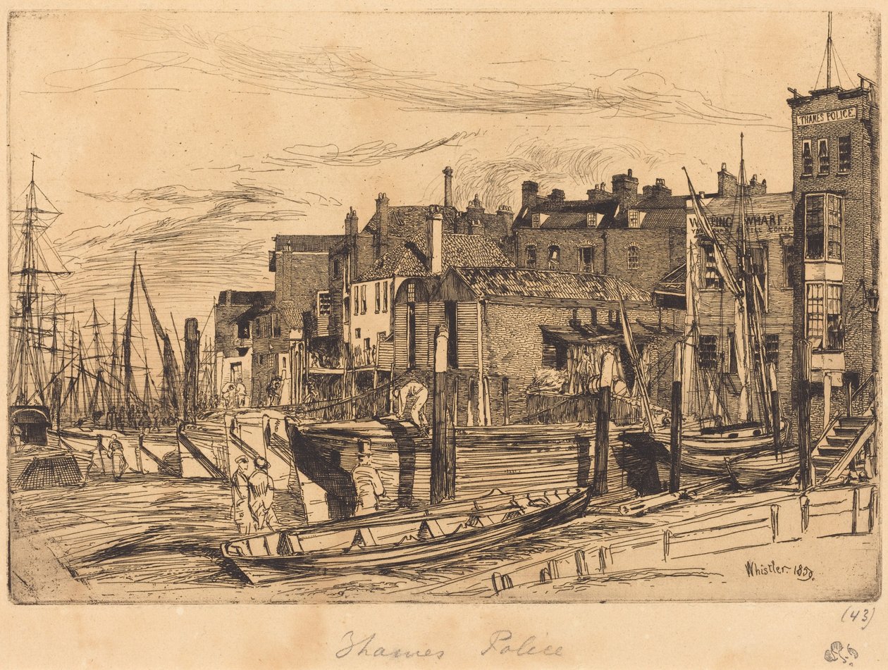 Thames-i Rendőrség alkotó: James McNeill Whistler