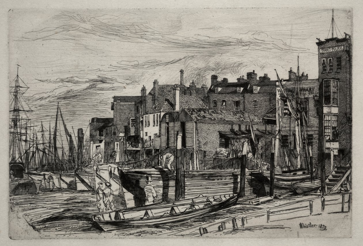 Temzei rendőrség alkotó: James McNeill Whistler