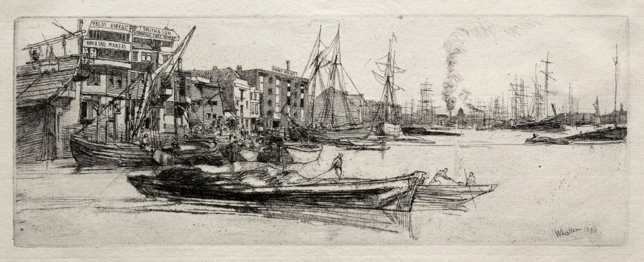 Temze raktár alkotó: James McNeill Whistler