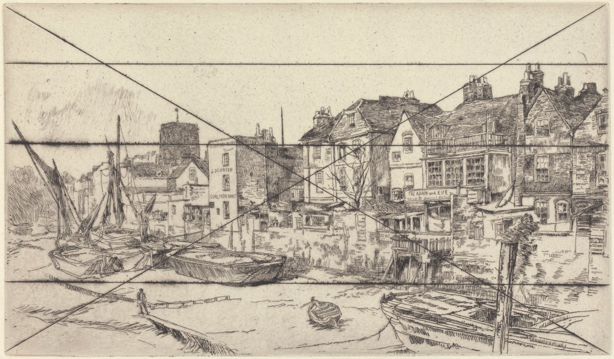 Az "Ádám és Éva", Old Chelsea alkotó: James Abbott McNeill Whistler