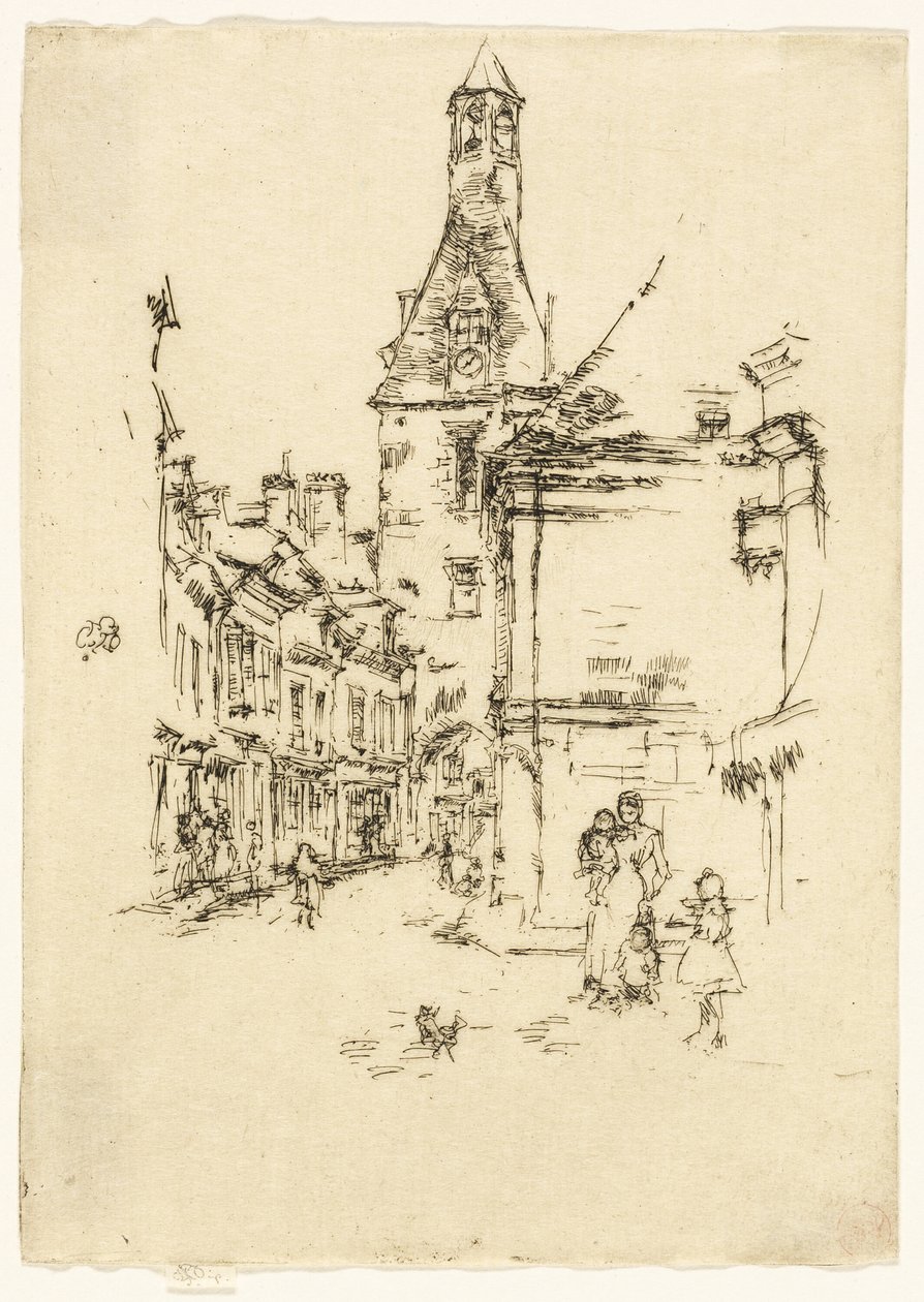 Az óratorony - Amboise alkotó: James Abbott McNeill Whistler