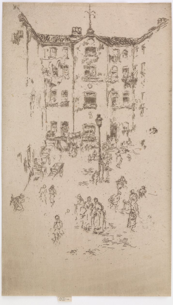Az udvar, Brüsszel alkotó: James Abbott McNeill Whistler