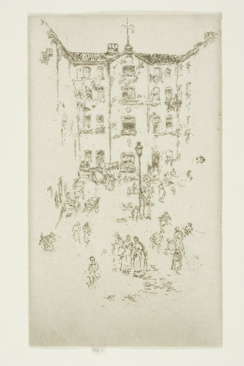 Az udvar, Brüsszel alkotó: James Abbott McNeill Whistler