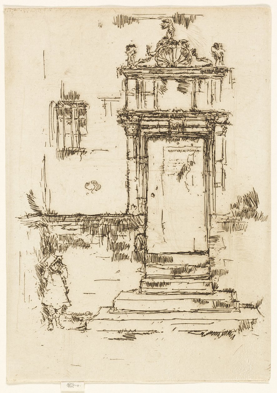 A kápolna ajtaja, Montrésor alkotó: James Abbott McNeill Whistler