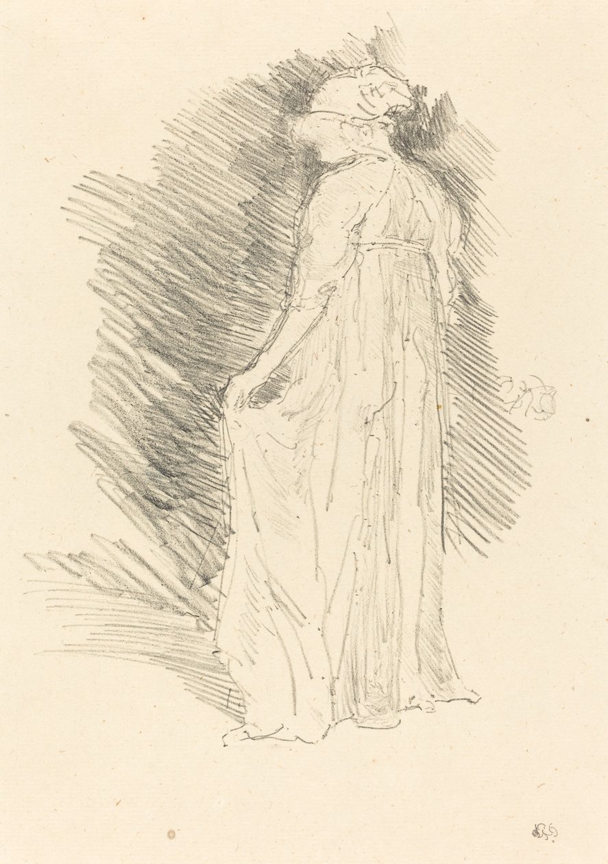 A leterített figura, hátulnézet alkotó: James Abbott McNeill Whistler