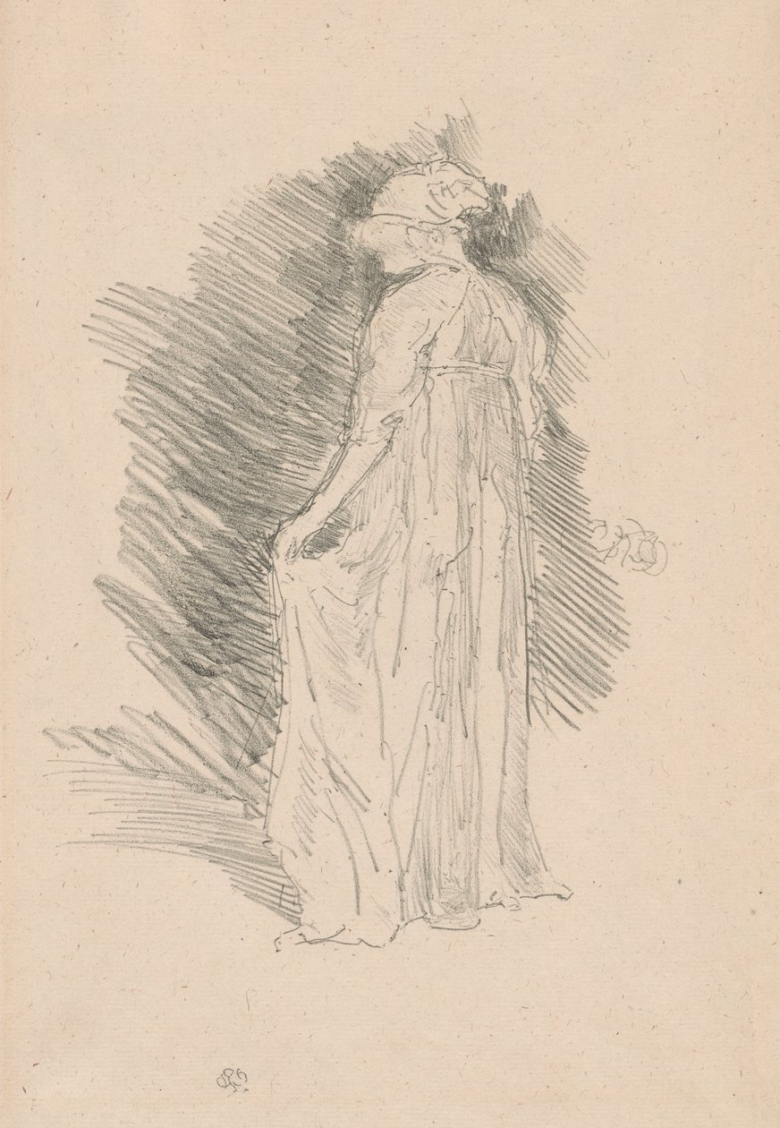 A leterített figura, hátulnézet alkotó: James Abbott McNeill Whistler