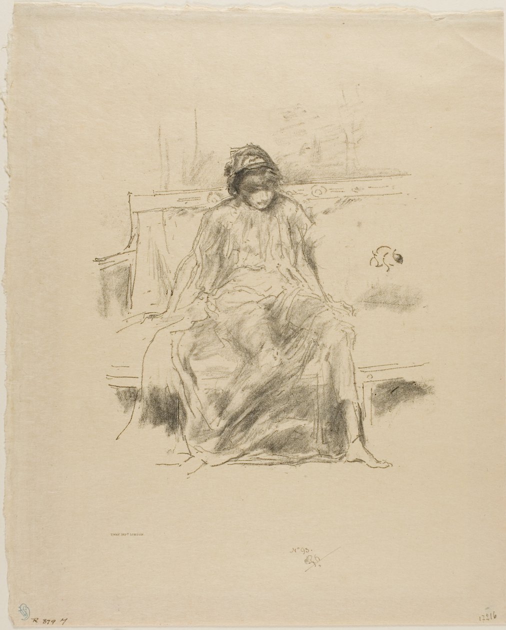 A leterített alak, ülve alkotó: James Abbott McNeill Whistler