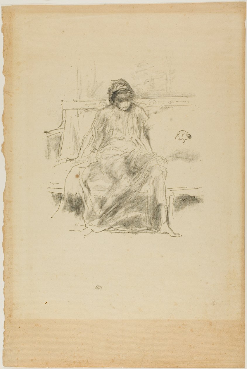 A leterített alak, ülve alkotó: James Abbott McNeill Whistler