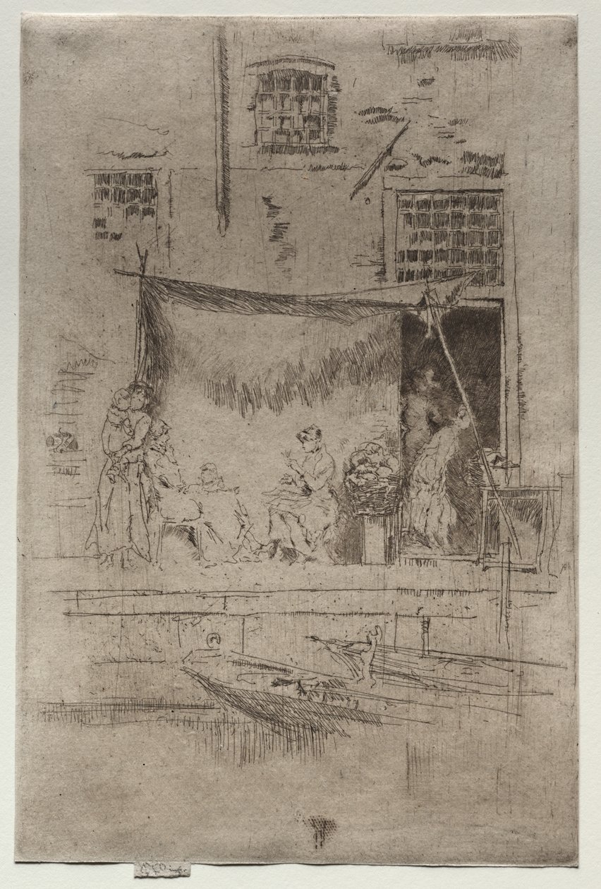 A gyümölcsárus standja alkotó: James McNeill Whistler