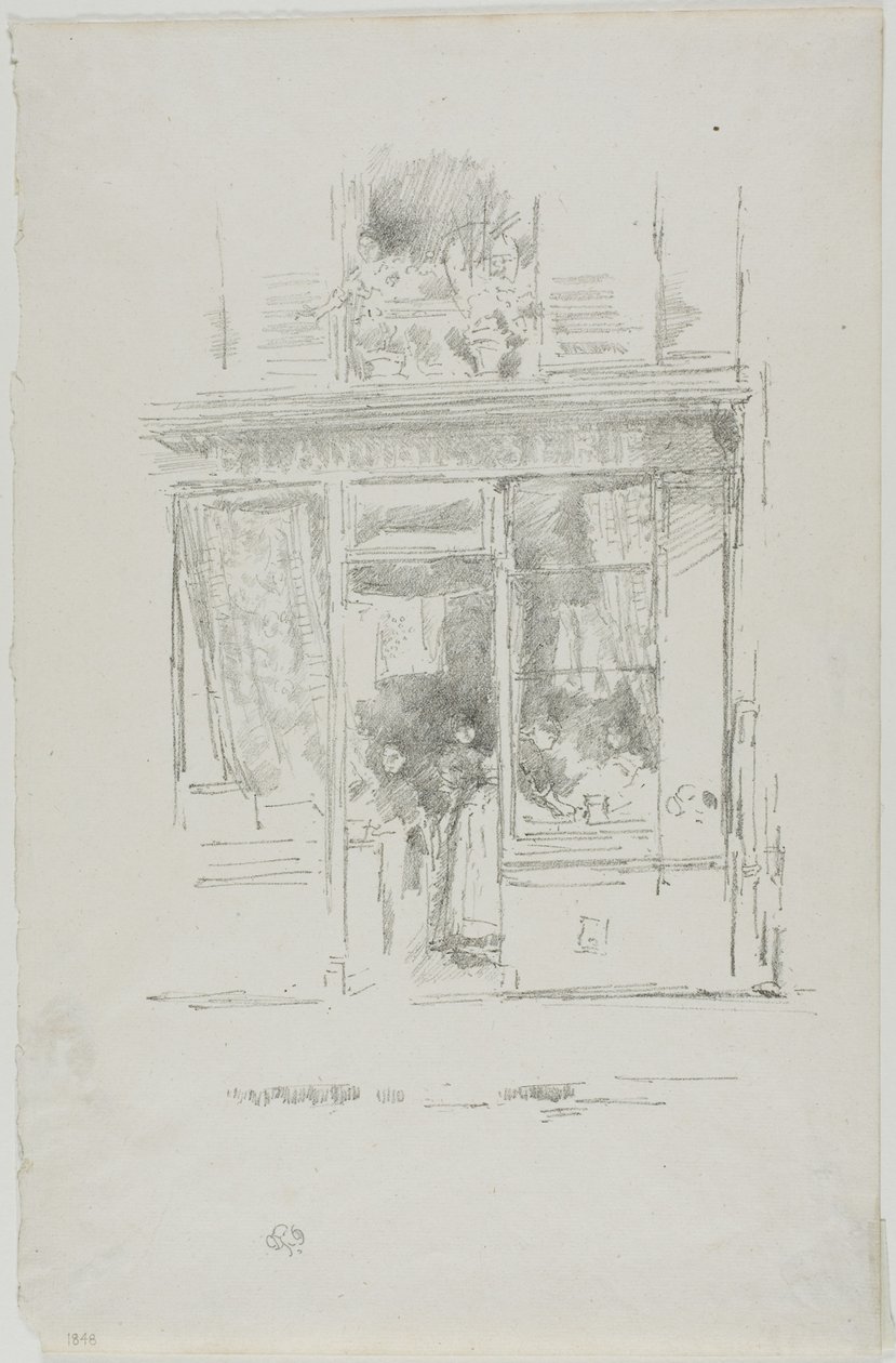 A mosónő: "A Place Dauphine mosónője" alkotó: James Abbott McNeill Whistler