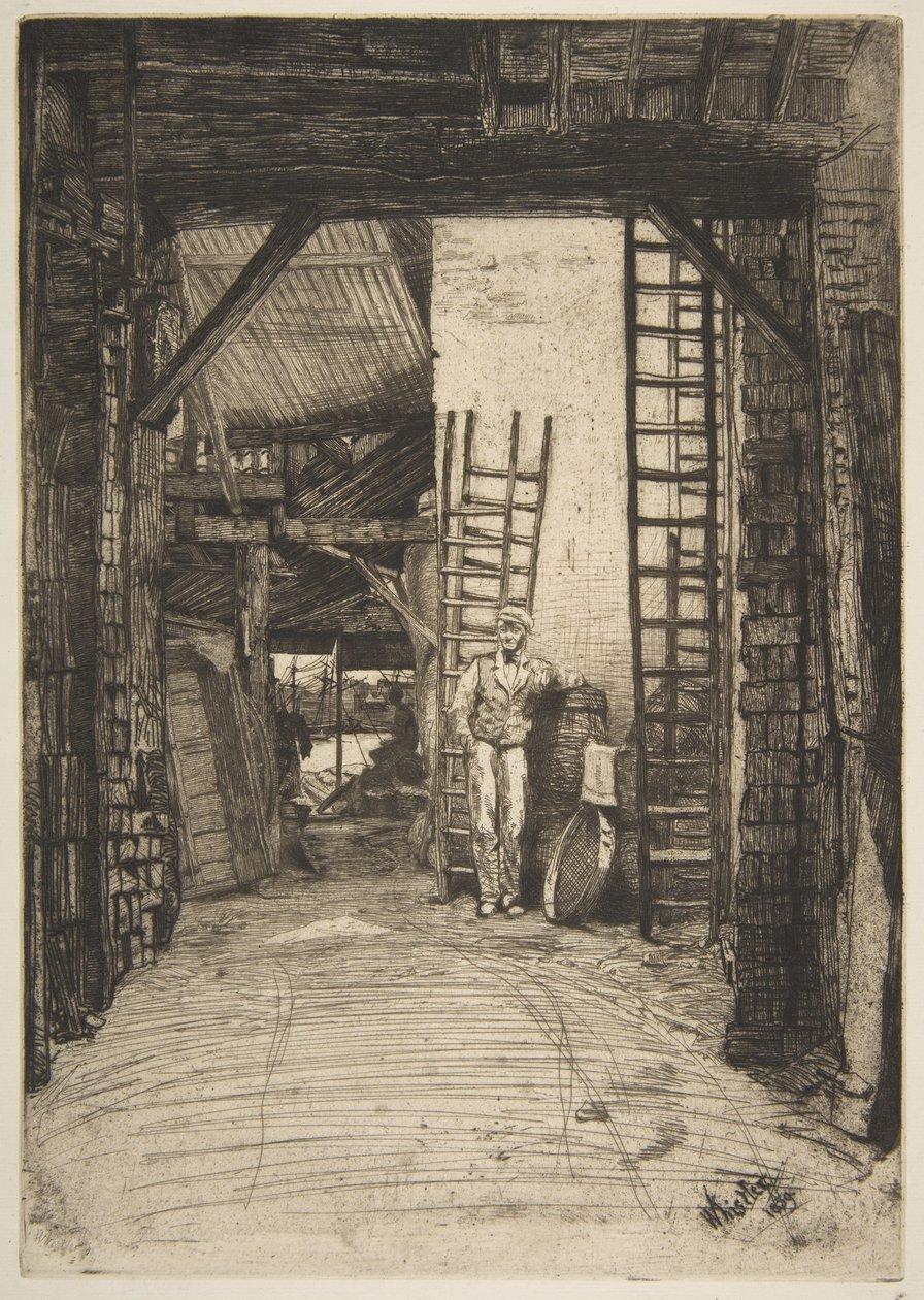 A mészégető (W. Jones, mészégető, Thames Street) alkotó: James McNeill Whistler