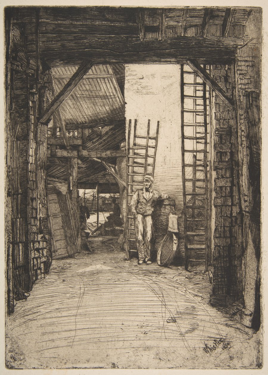 A mészégető (W. Jones, mészégető, Thames Street) alkotó: James McNeill Whistler