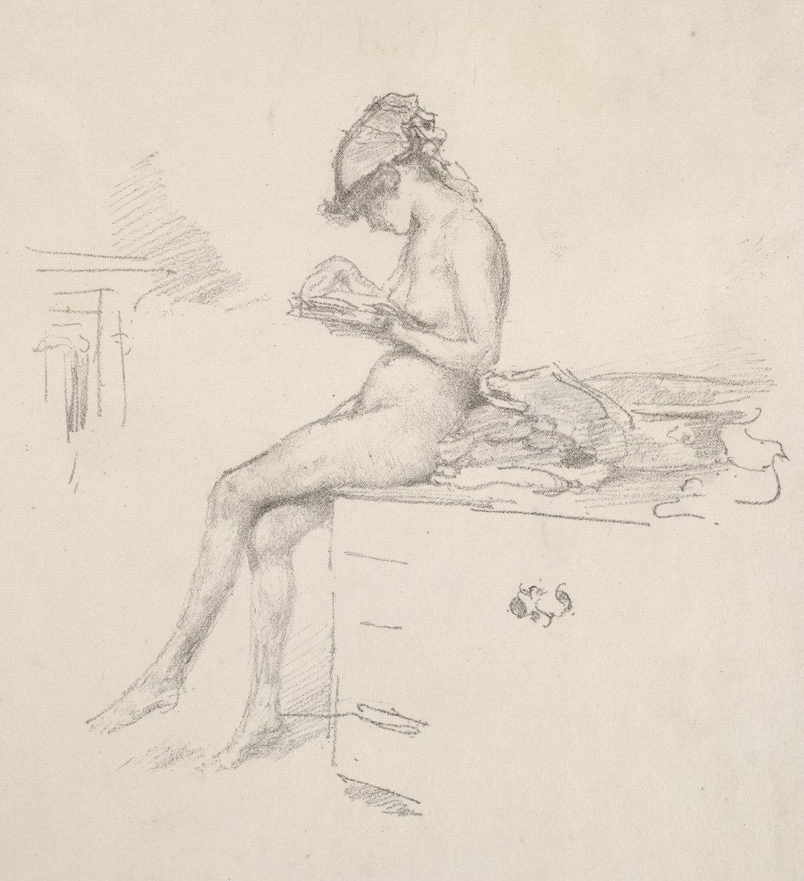 Az olvasó kis meztelen modell alkotó: James McNeill Whistler