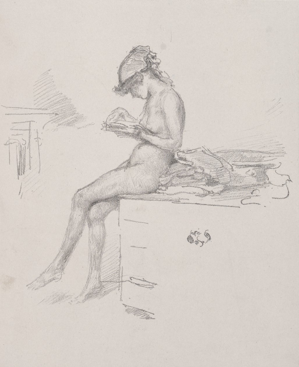 Az olvasó kis meztelen modell alkotó: James McNeill Whistler