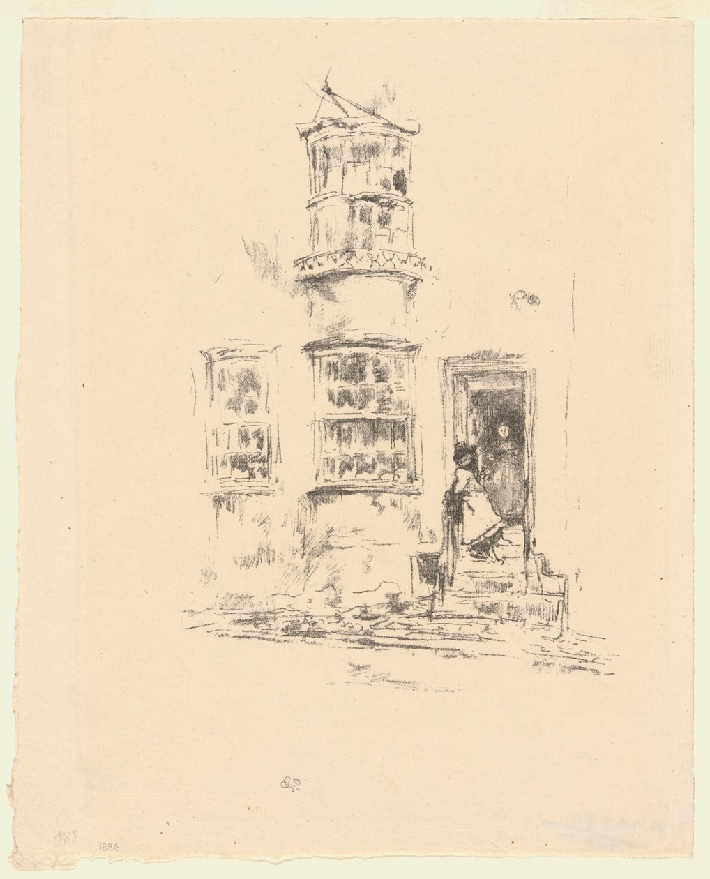 A kis lépések, Lyme Regis alkotó: James Abbott McNeill Whistler