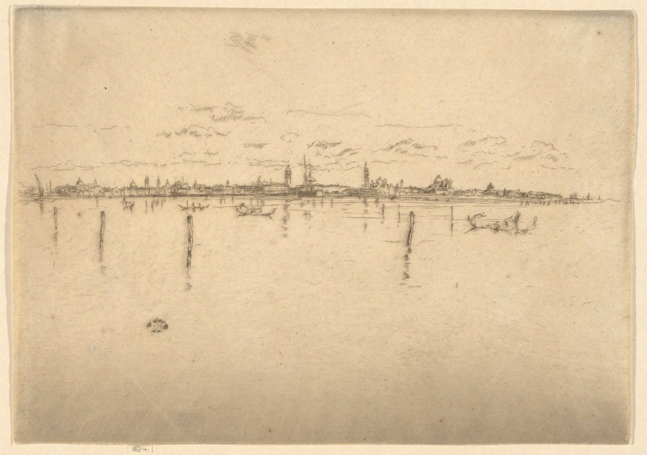 A Kis Velence, az Első velencei sorozatból (Velence, tizenkét rézkarcból álló sorozat) alkotó: James McNeill Whistler