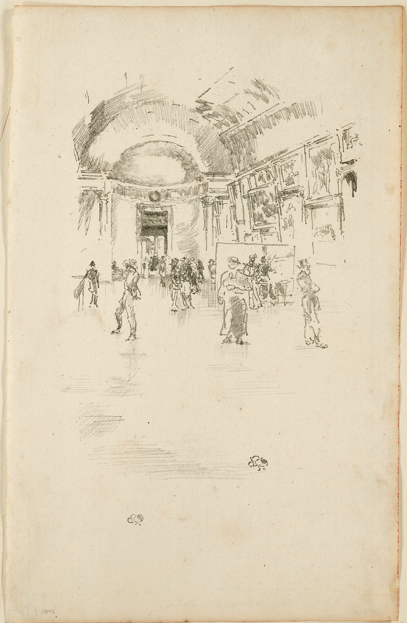 A Long Gallery, Louvre alkotó: James Abbott McNeill Whistler