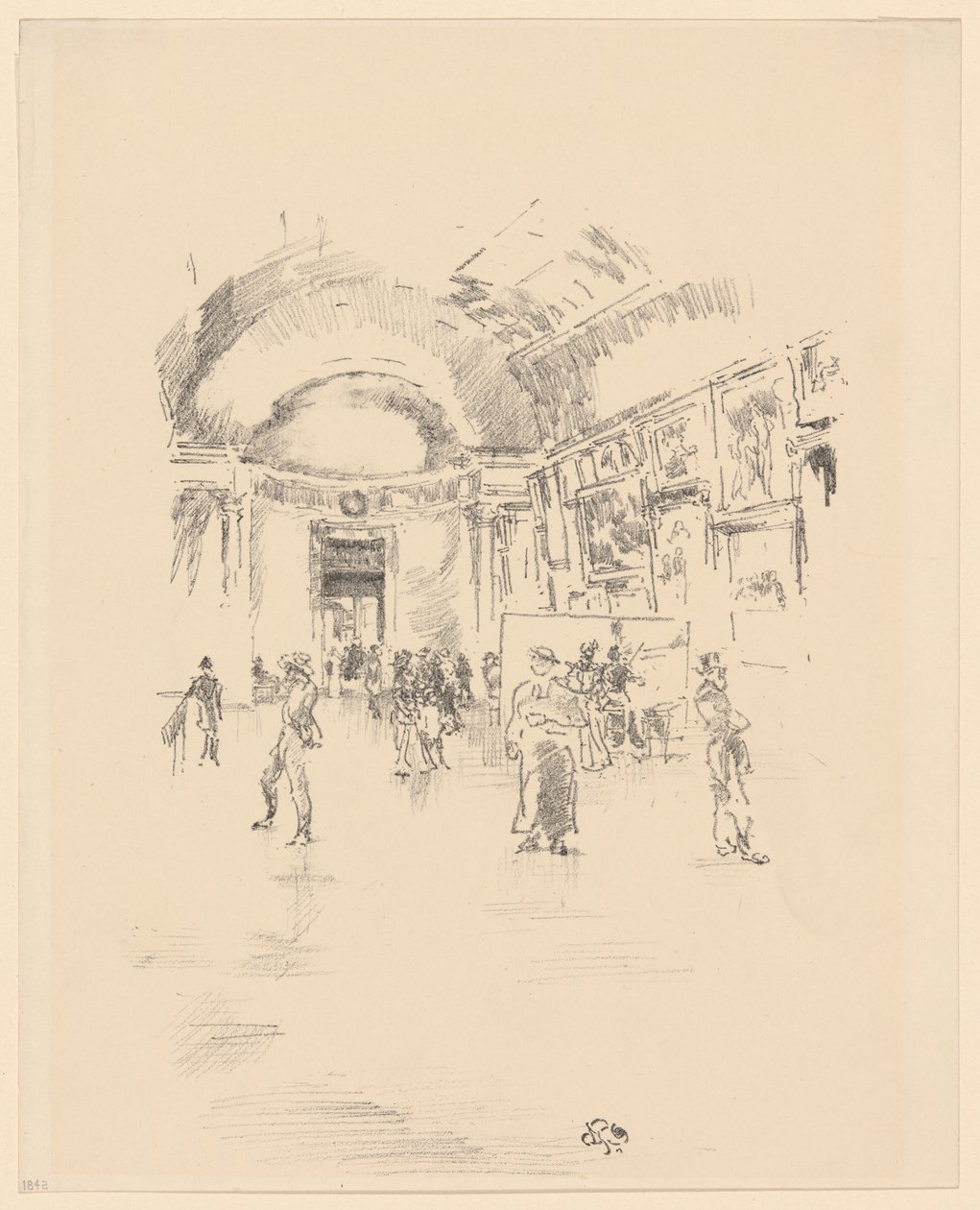 A Long Gallery, Louvre alkotó: James Abbott McNeill Whistler