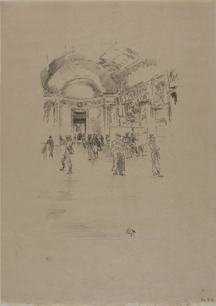 A Long Gallery, Louvre alkotó: James Abbott McNeill Whistler