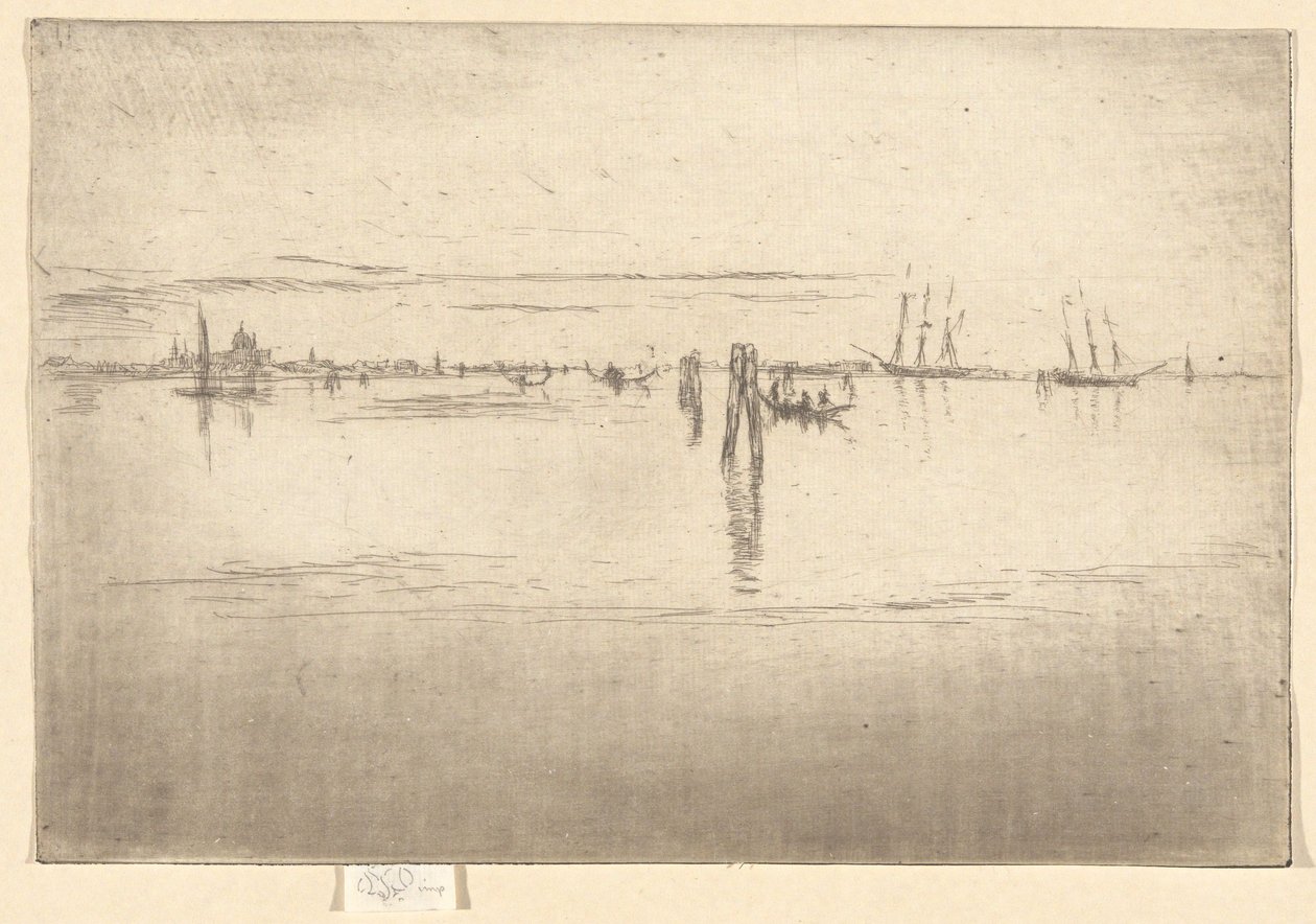A Hosszú-lagúna, a „Második velencei sorozat”ból (Huszonhat rézkarcból álló sorozat) alkotó: James McNeill Whistler