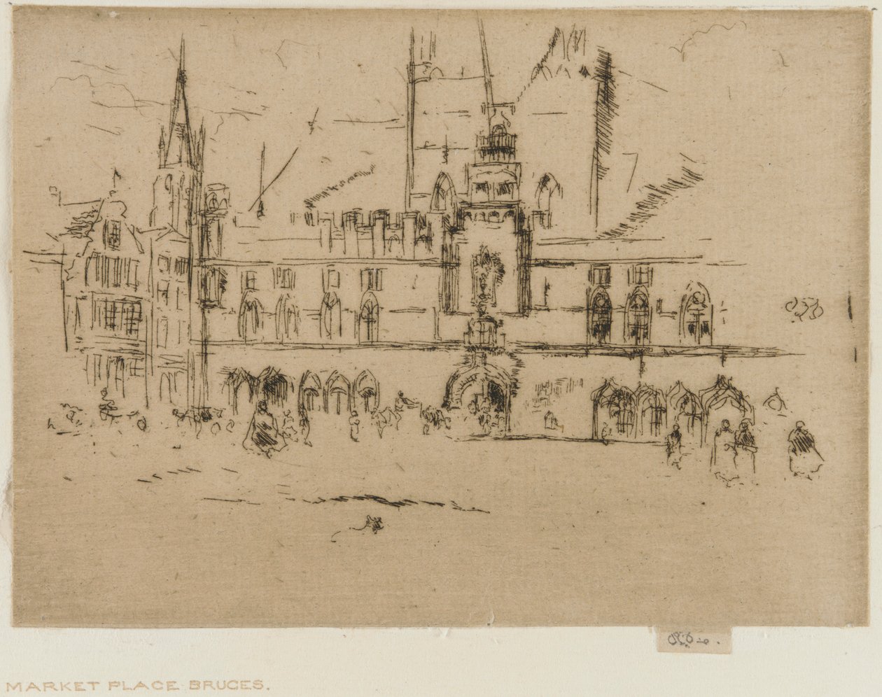 A piac, Brugge alkotó: James Abbott McNeill Whistler