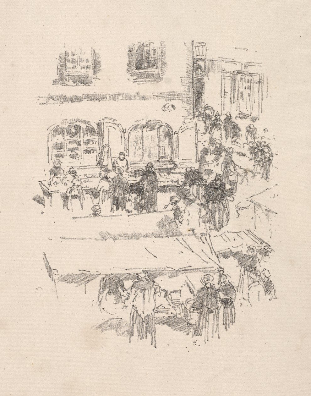 A piactér, Vitre alkotó: James McNeill Whistler