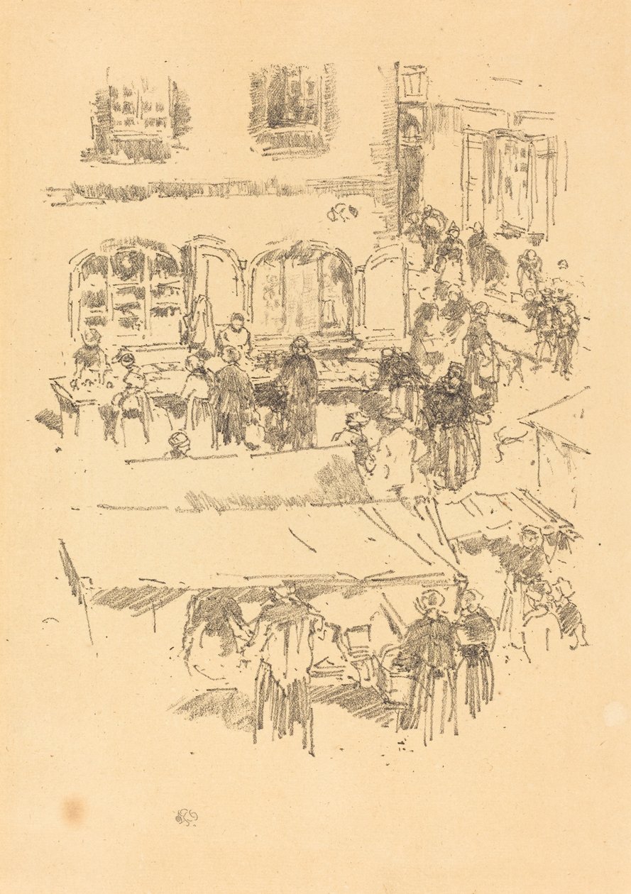 A piactér, Vitre alkotó: James Abbott McNeill Whistler