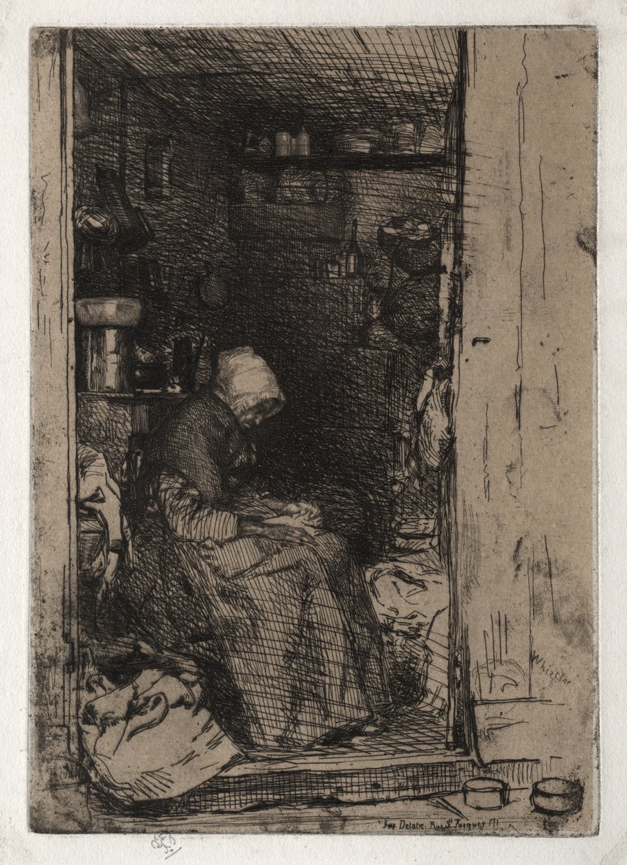 Az öreg rongyszedő asszony, 10. sz. alkotó: James McNeill Whistler
