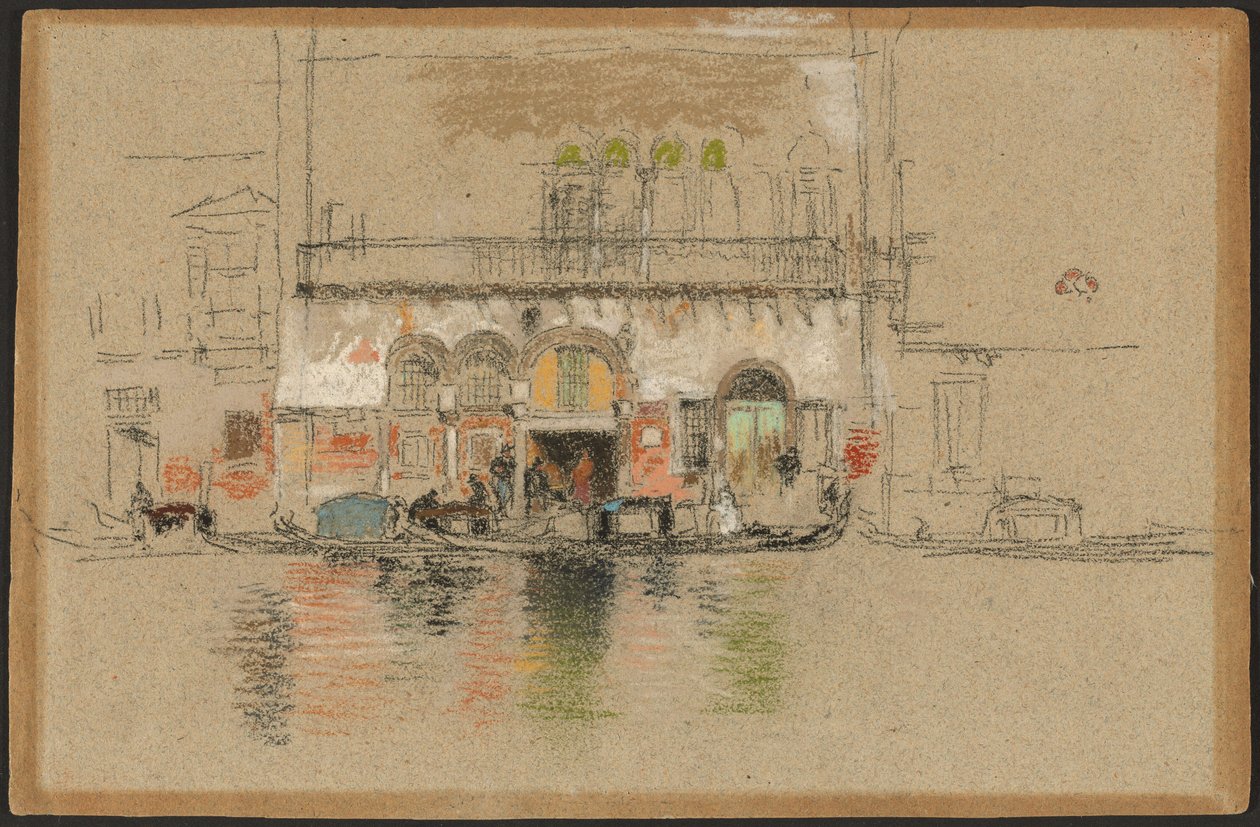 A palota; fehér és rózsaszín alkotó: James Abbott McNeill Whistler