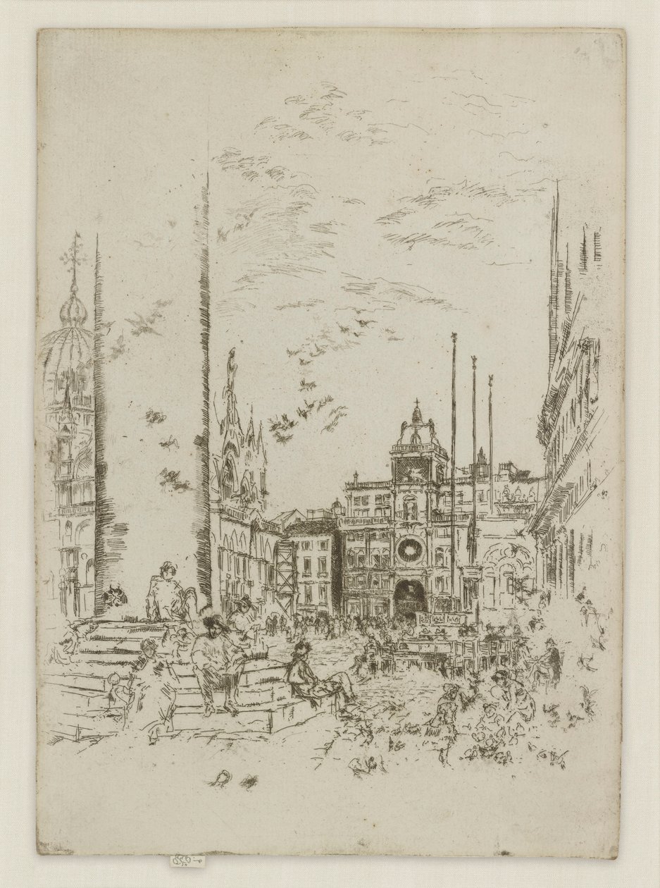 A Piazzetta, az első velencei díszletből (Velence, Tizenkét rézkarc sorozat) alkotó: James Abbott McNeill Whistler