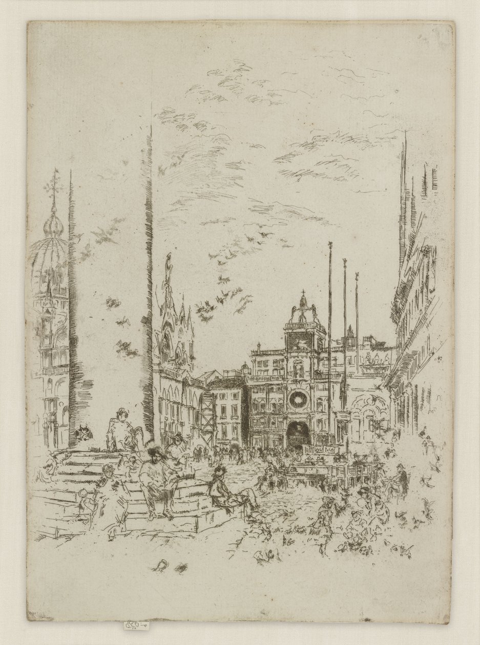 A Piazzetta, az első velencei sorozatból (Velence, tizenkét rézkarc sorozata) alkotó: James McNeill Whistler