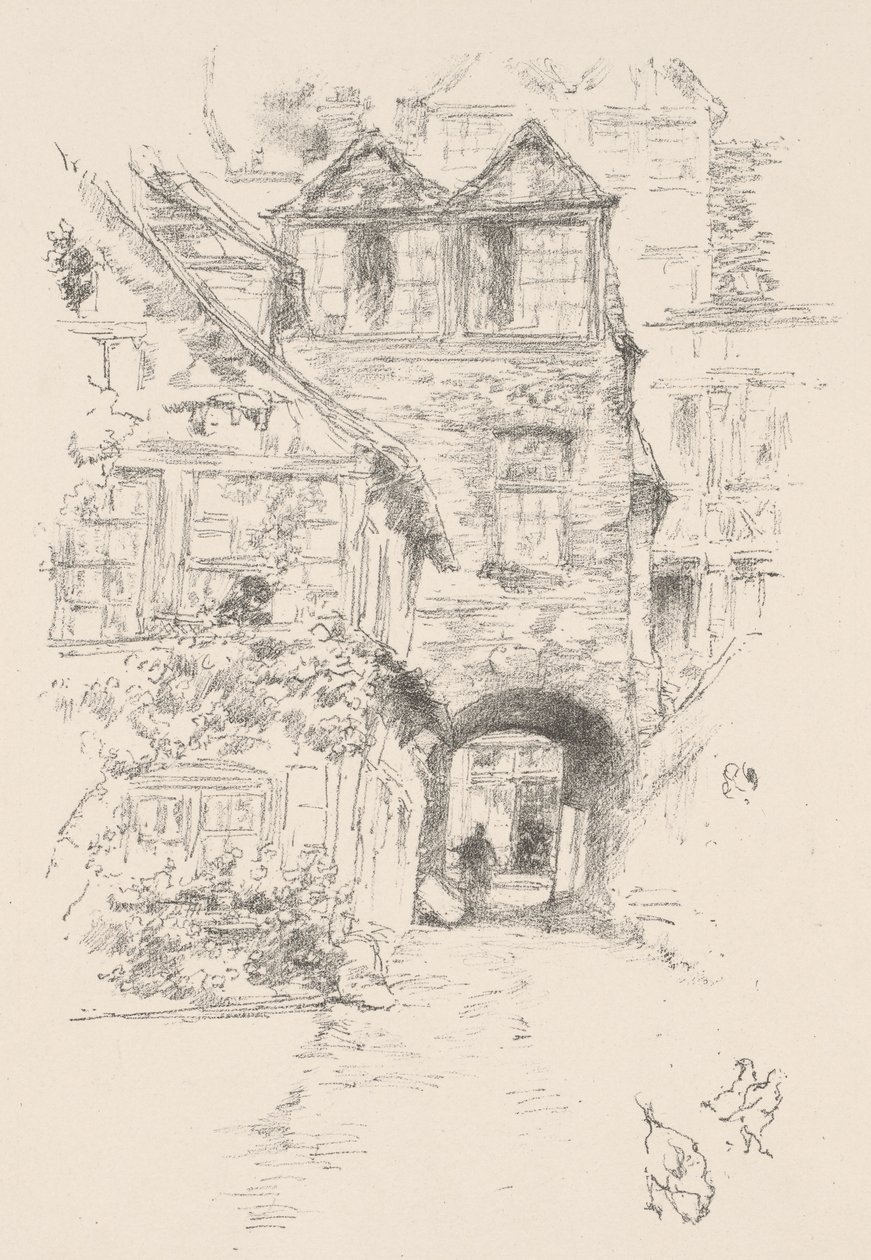 A papok háza, Rouen alkotó: James McNeill Whistler