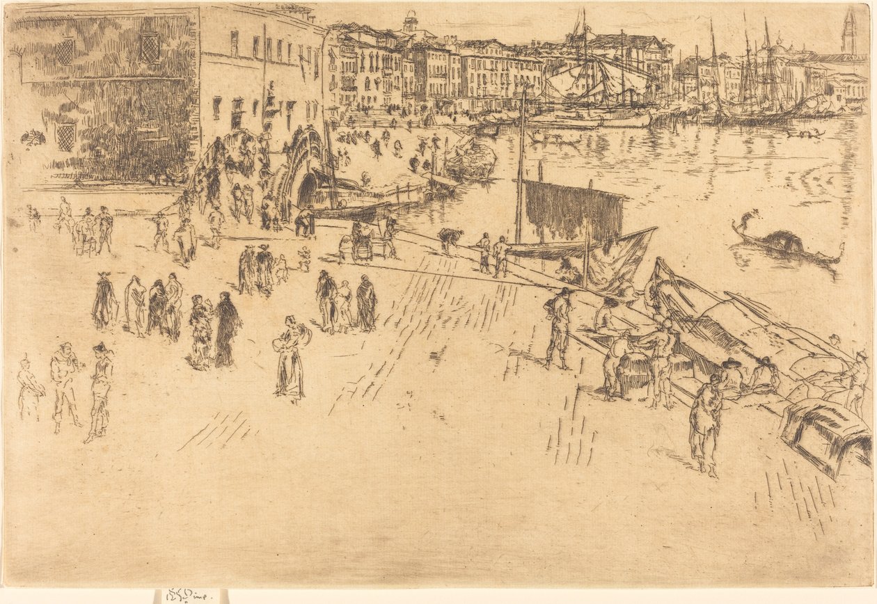 A Riva, No.I alkotó: James Abbott McNeill Whistler