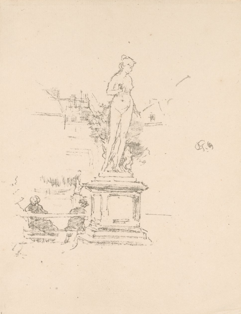 A szobor, Luxembourg Gardens alkotó: James McNeill Whistler